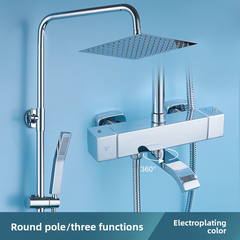 Home Bathroom Shower - Electroplated Stainless Steel Thermostatic Shower Set