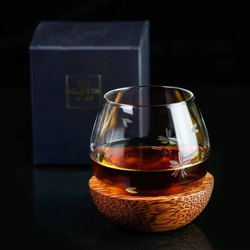 Yamazaki Home Bathroom Storage - Slow Roll Spherical Whisky Rock Glass