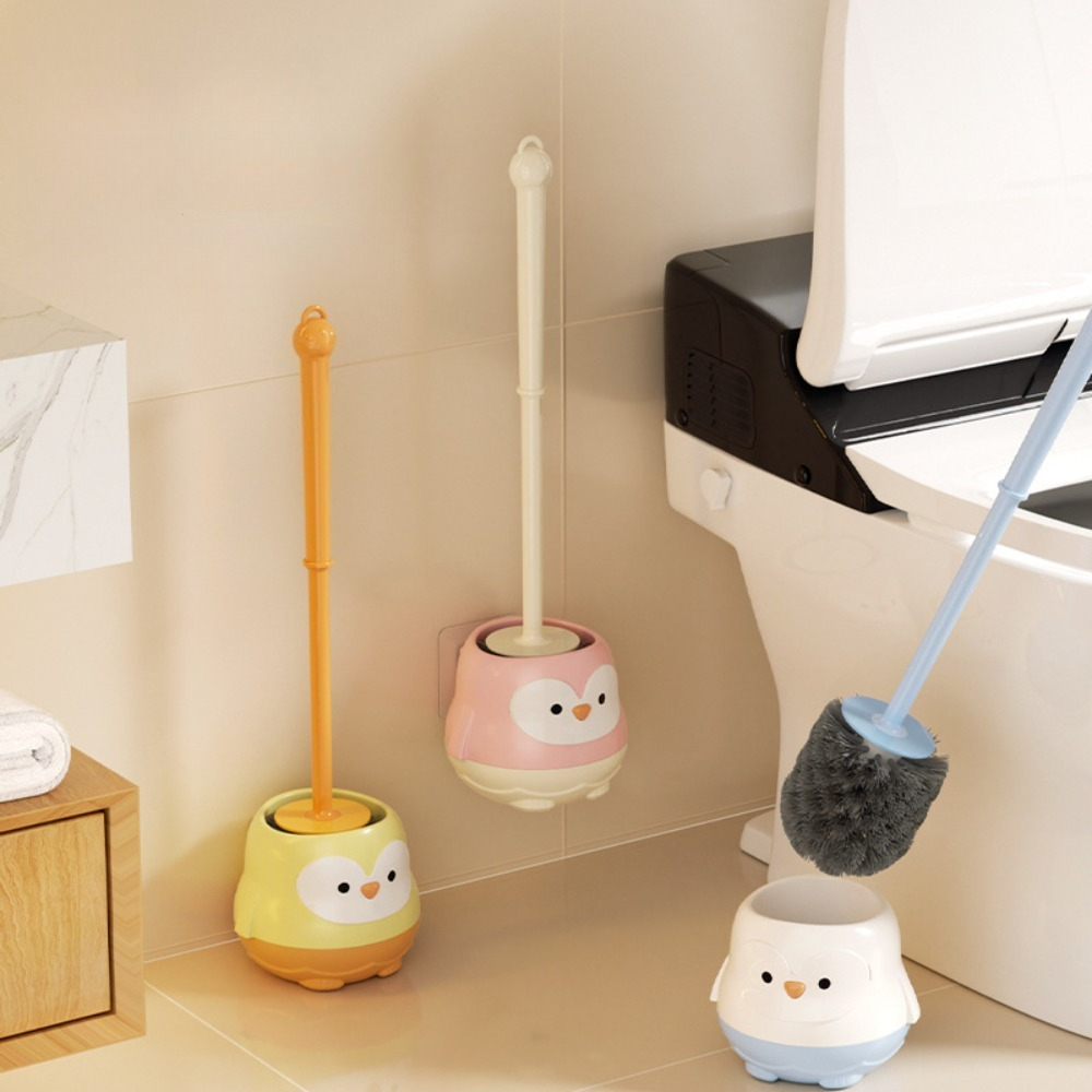 Home Bathroom Cleaning Kit - Toilet Brush with Stand Long Handle