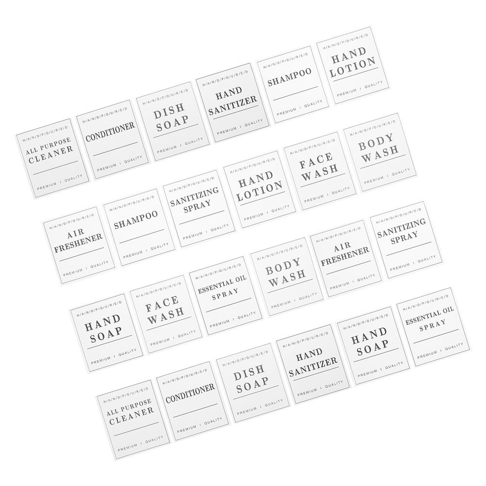 Glass Soap Dish - 2Sets Elegant Waterproof Bathroom Labels for