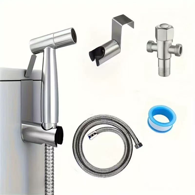Home Bathroom Cleaning Kit - Handheld Toilet Bidet Sprayer Set Kit