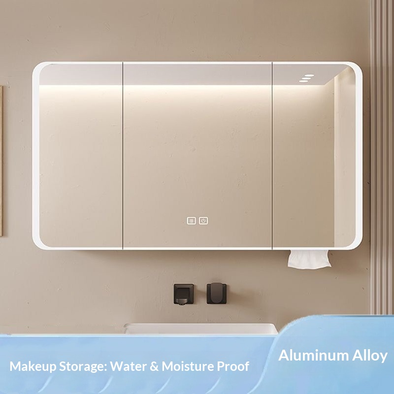 Home Bathroom Cabinets - LED Smart Bathroom Mirror Cabinet Wall