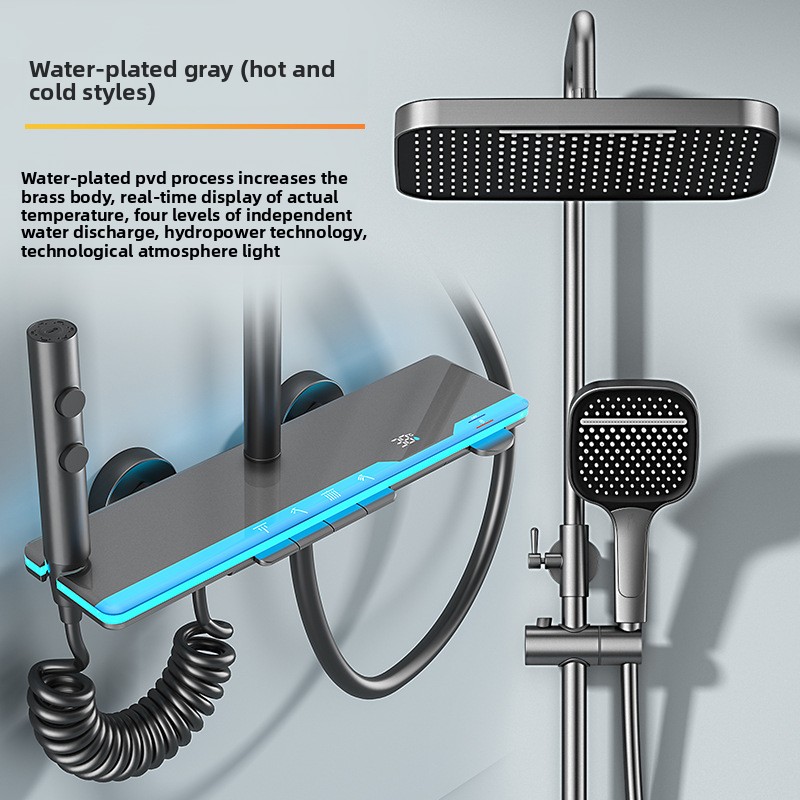 Home Bathroom Shower - Smart Digital Display Thermostatic Shower Set