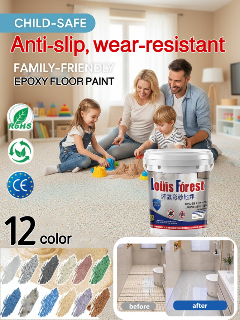Home Bathroom Wear - Epoxy Terrazzo Self-Leveling Floor Paint, Water-Based