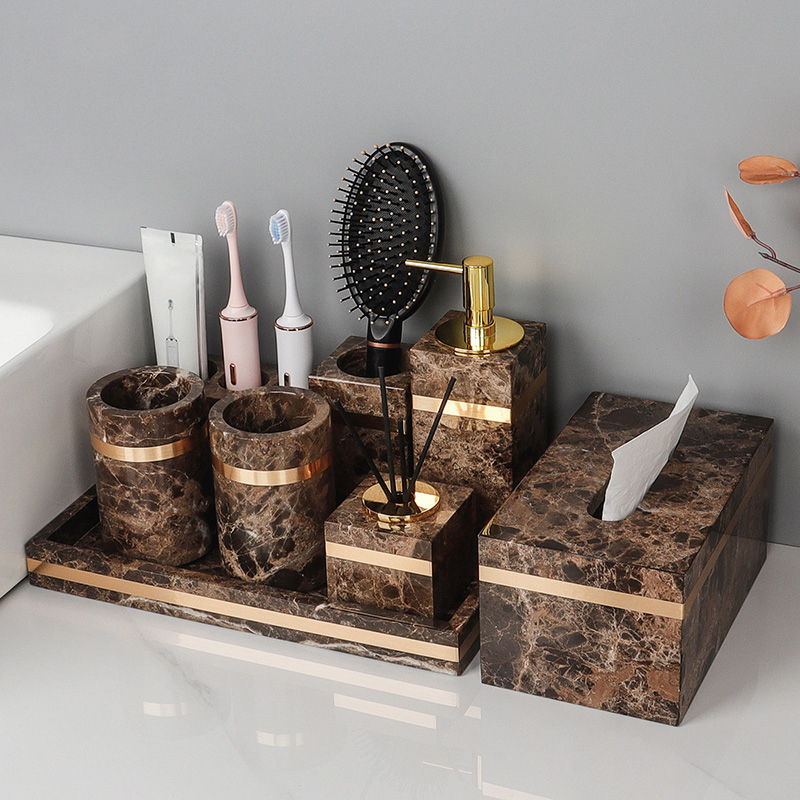 Emperador Dark Natural Marble  - Zara Home Bathroom 评论和价格