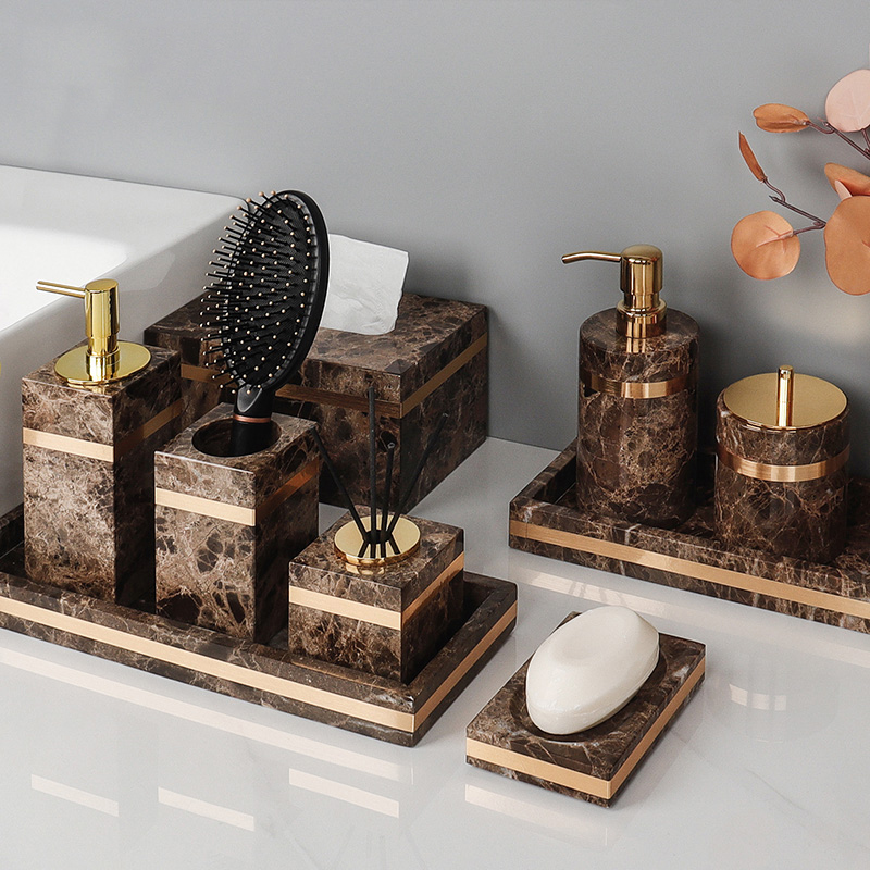 Emperador Dark Natural Marble  - Zara Home Bathroom 评论和价格