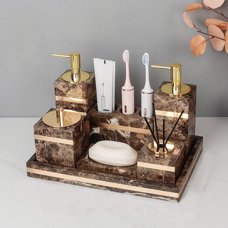 Emperador Dark Natural Marble  - Zara Home Bathroom 评论和价格