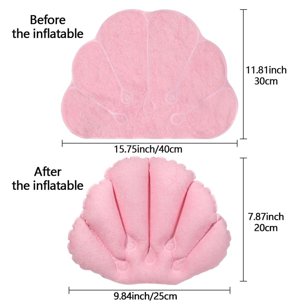 Soft Fan-shaped Inflatable Pil - Bathtub Pillow Inflatable 评论和价格