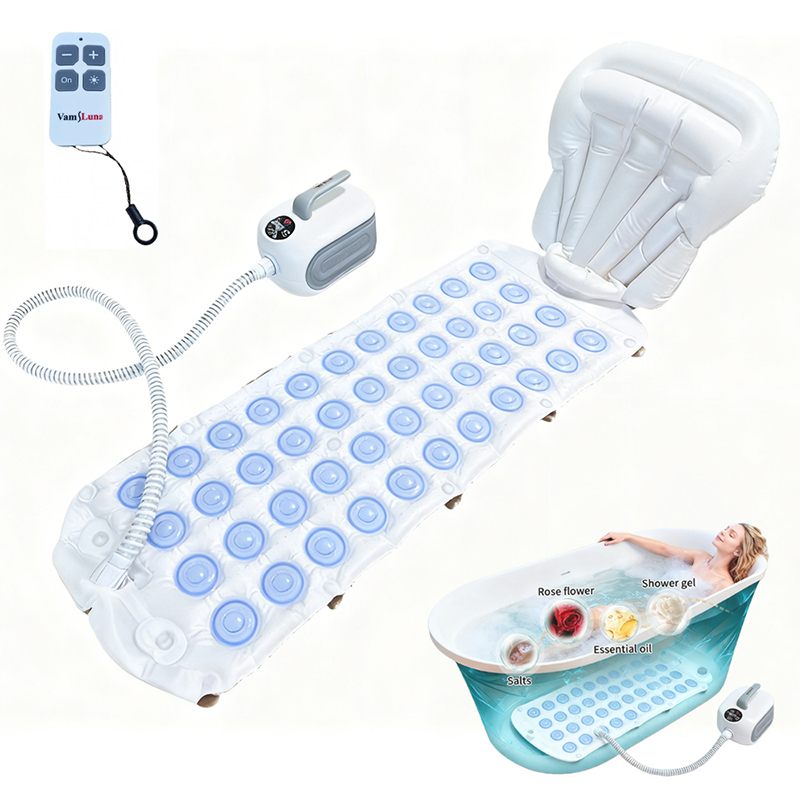 Spa Bubble Bath Massager Porta - Bathtub Pillow Inflatable 评论和价格