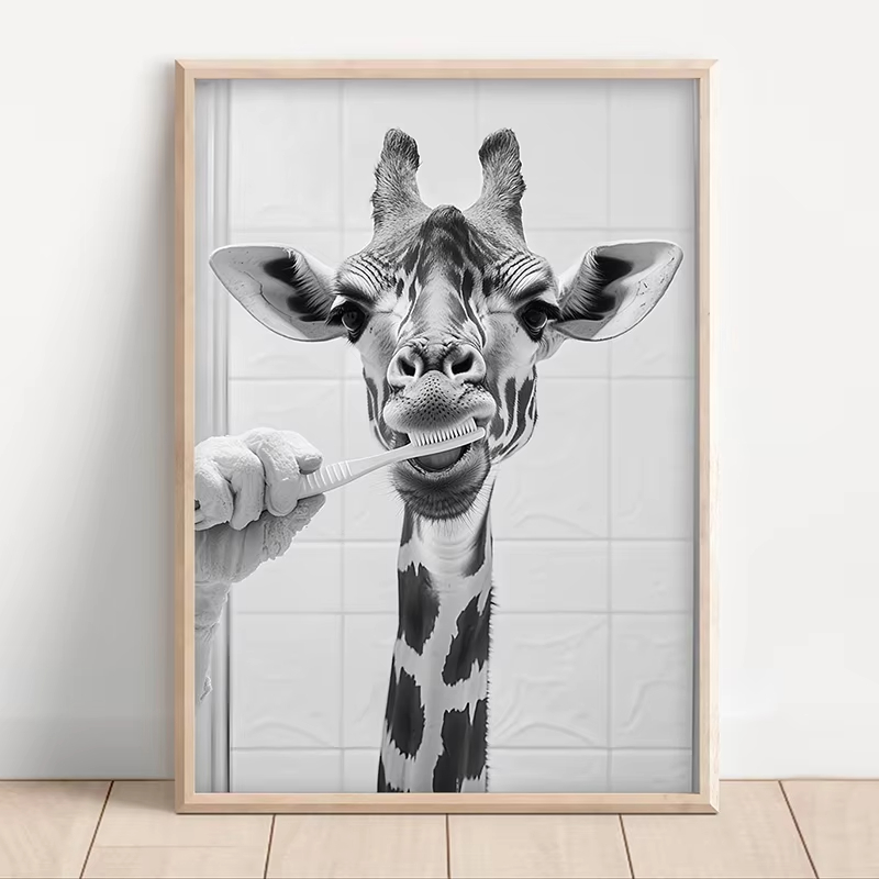 Black-and-white funny bathroom - Home Bathroom Images 评论和价格