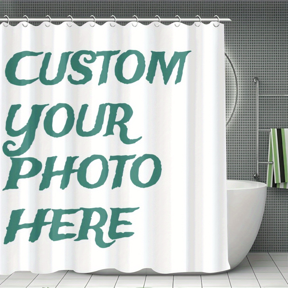 Custom Photo Shower Curtain, P - Home Bathroom Images 评论和价格