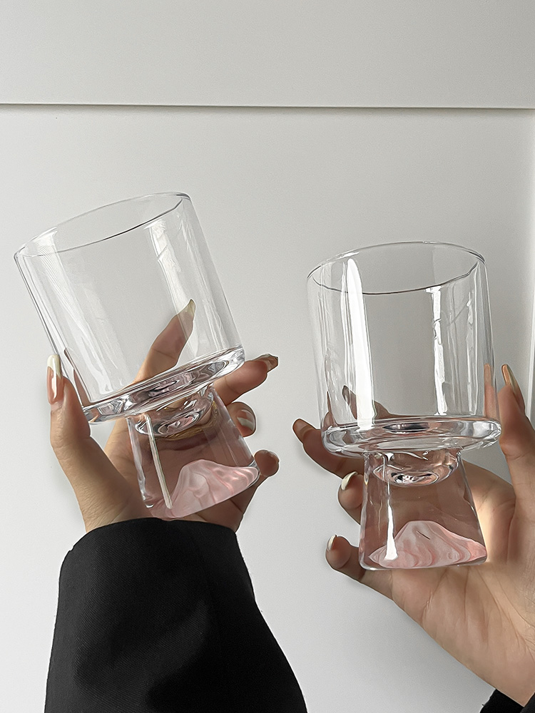 Pink Mountain Glass Cup Creati - Yamazaki Home Bathroom Storage 评论和价格
