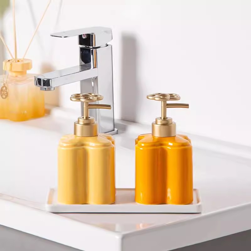 Modern Orange Floral Ceramic L - Zara Home Bathroom 评论和价格