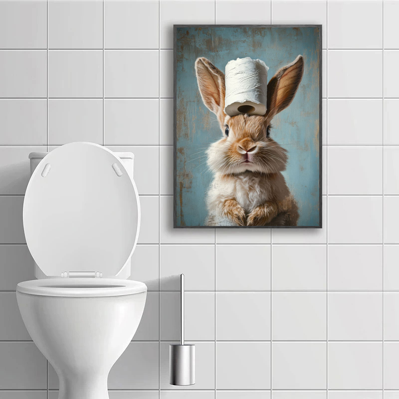 Cartoon Cute Funny Animals wit - Home Bathroom Toilet 评论和价格