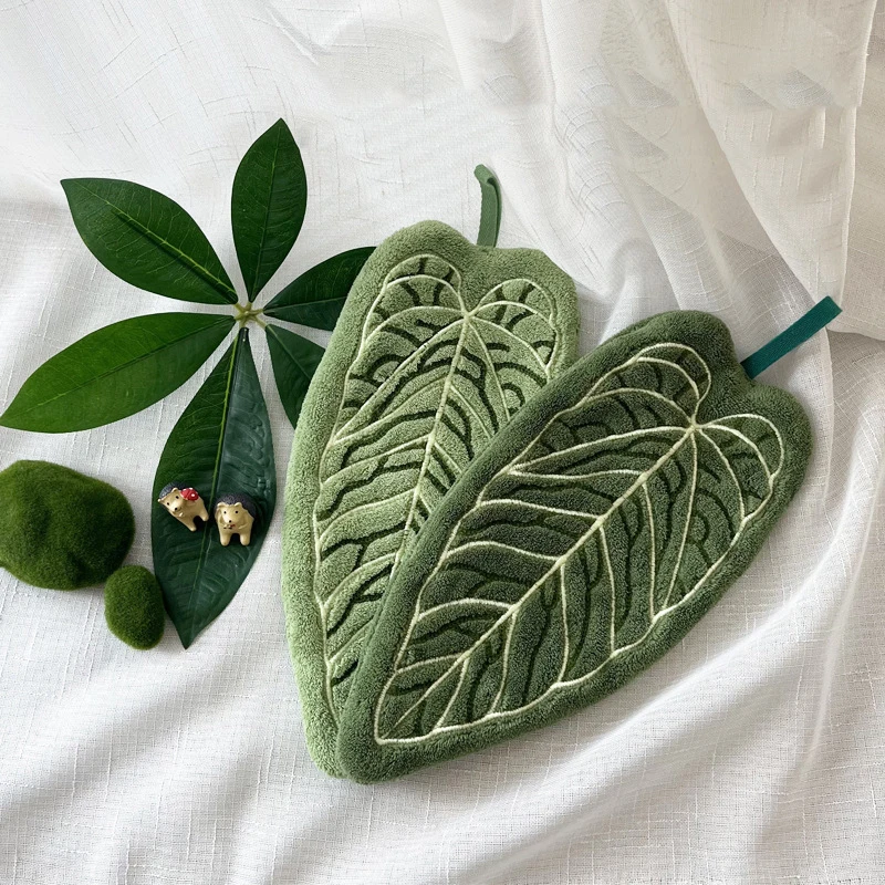 1PC Hot Plant Hand Towel Clean - Home Bathroom Equipment 评论和价格
