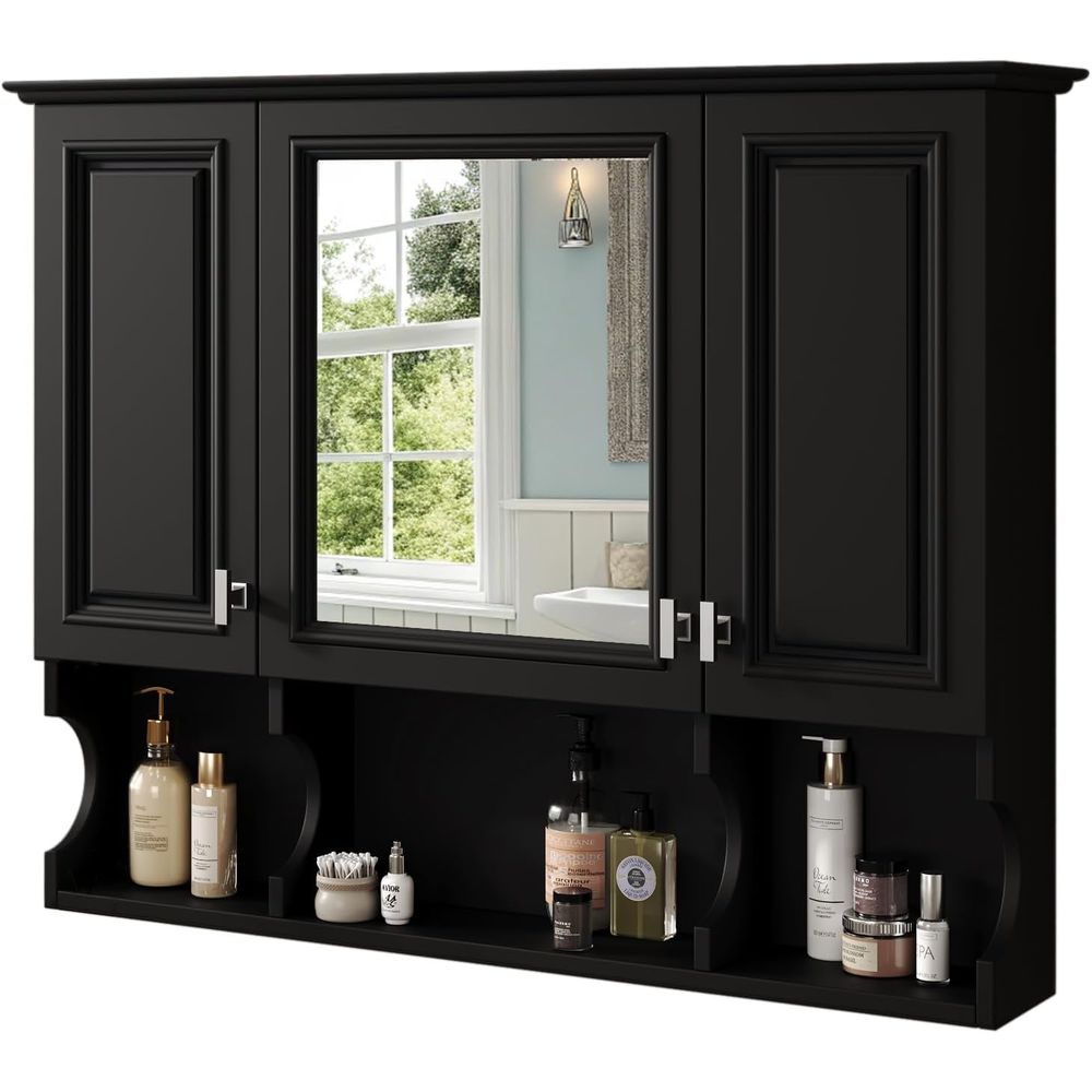 Bathroom Wall Cabinet with Mir - Home Bathroom Cabinets 评论和价格