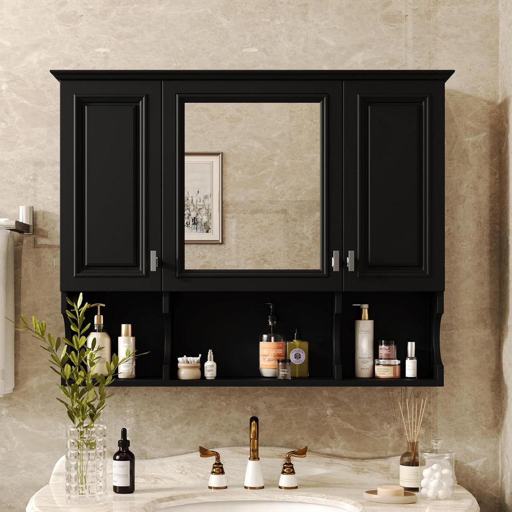 Bathroom Wall Cabinet with Mir - Home Bathroom Cabinets 评论和价格