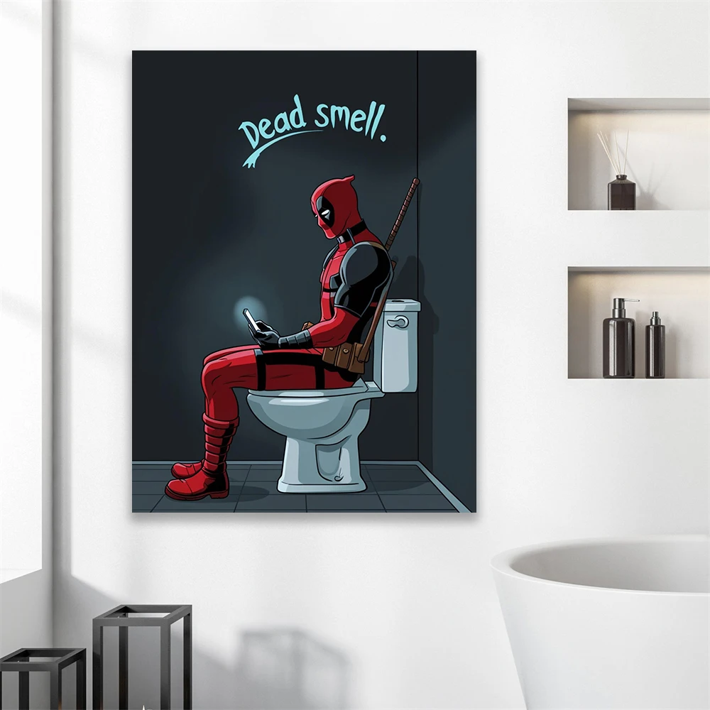 1PC  frameless Deadpool Funny  - Home Bathroom Toilet 评论和价格