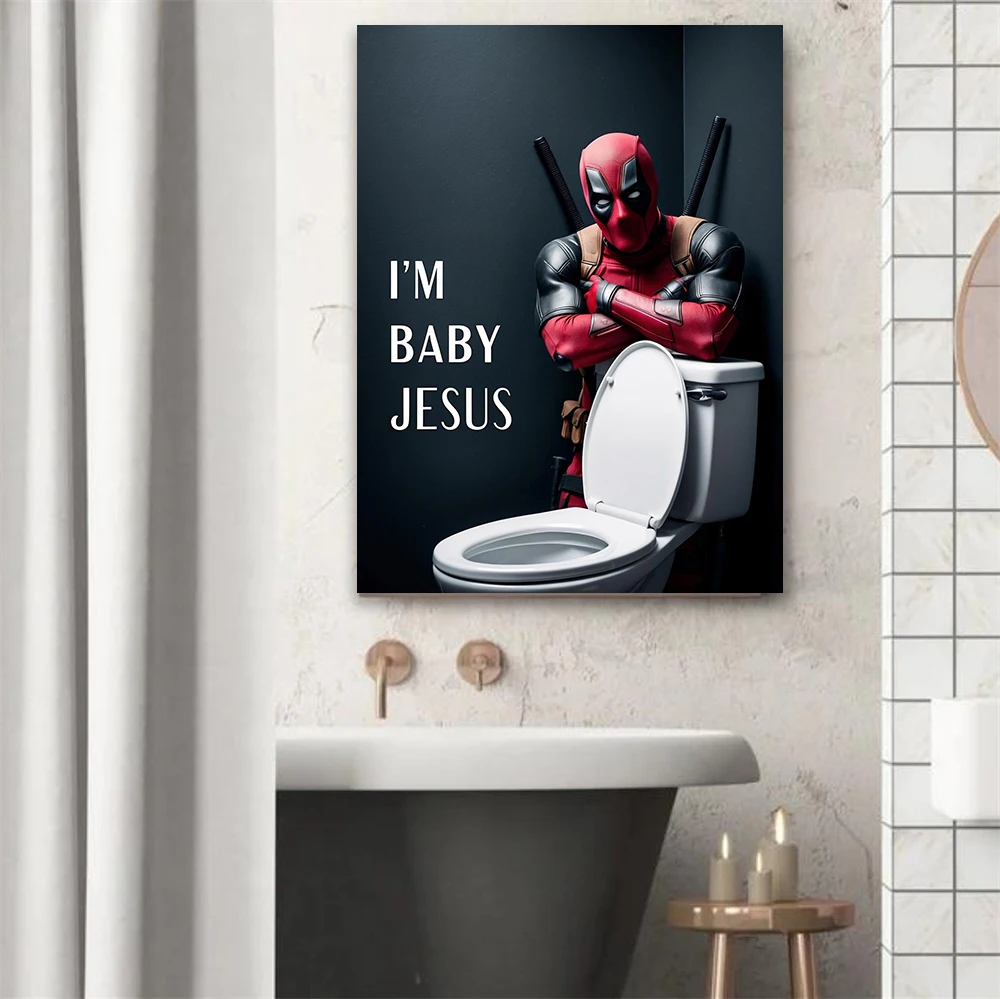 1PC  frameless Deadpool Funny  - Home Bathroom Toilet 评论和价格