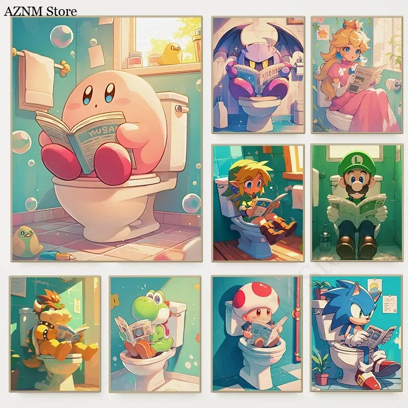 Funny Bathroom Cartoon Video G - Home Bathroom Toilet 评论和价格
