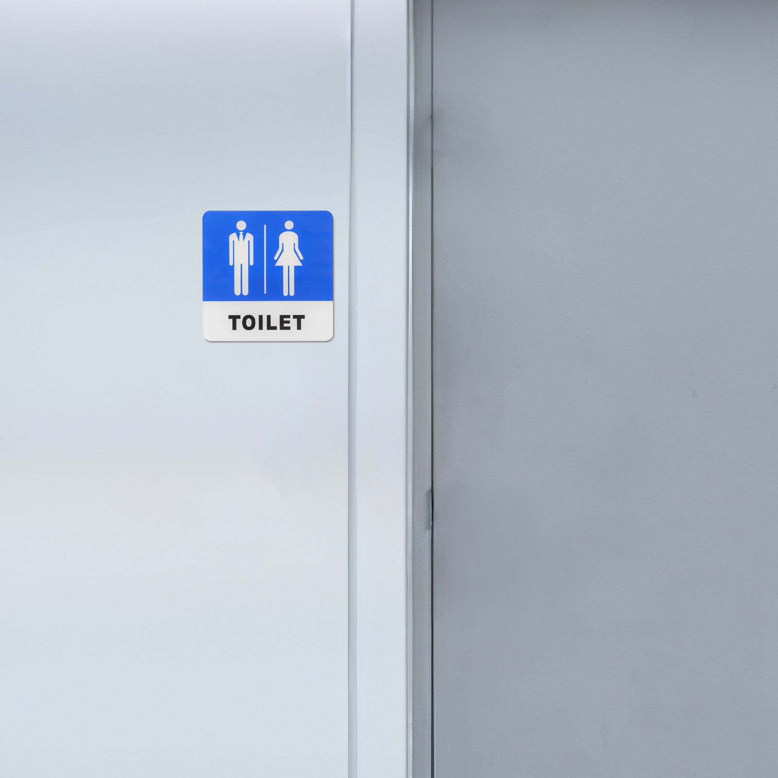 Unisex Toilet Door Sign Thick  - Home Bathroom Toilet 评论和价格