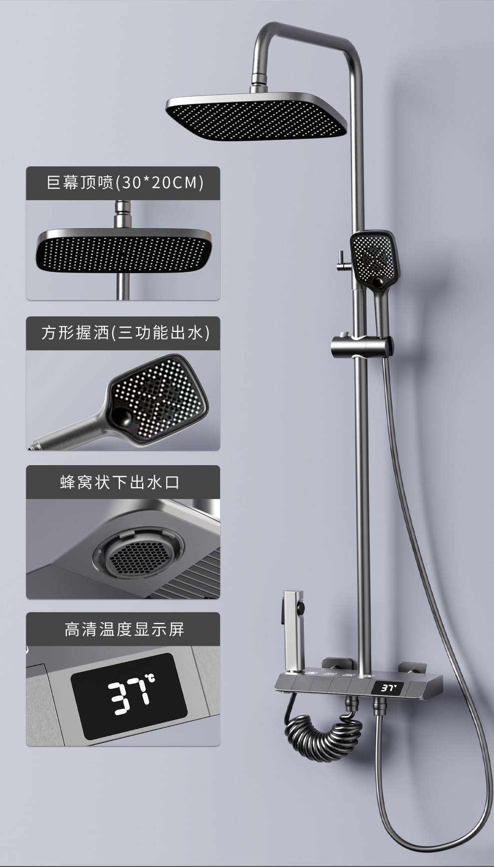 New Fashioned Brass Gun Grey P - Home Bathroom Shower 评论和价格