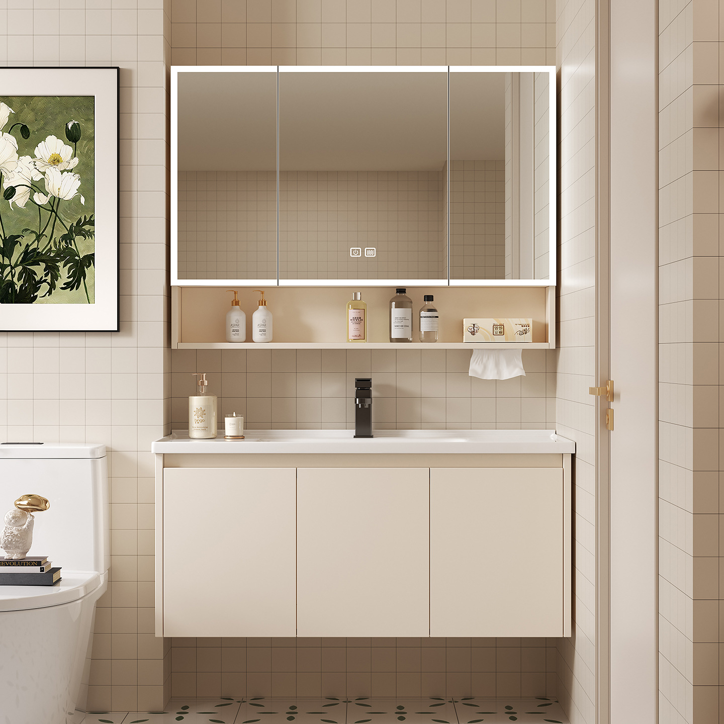 Space Aluminum Bathroom Smart  - Home Bathroom Cabinets 评论和价格