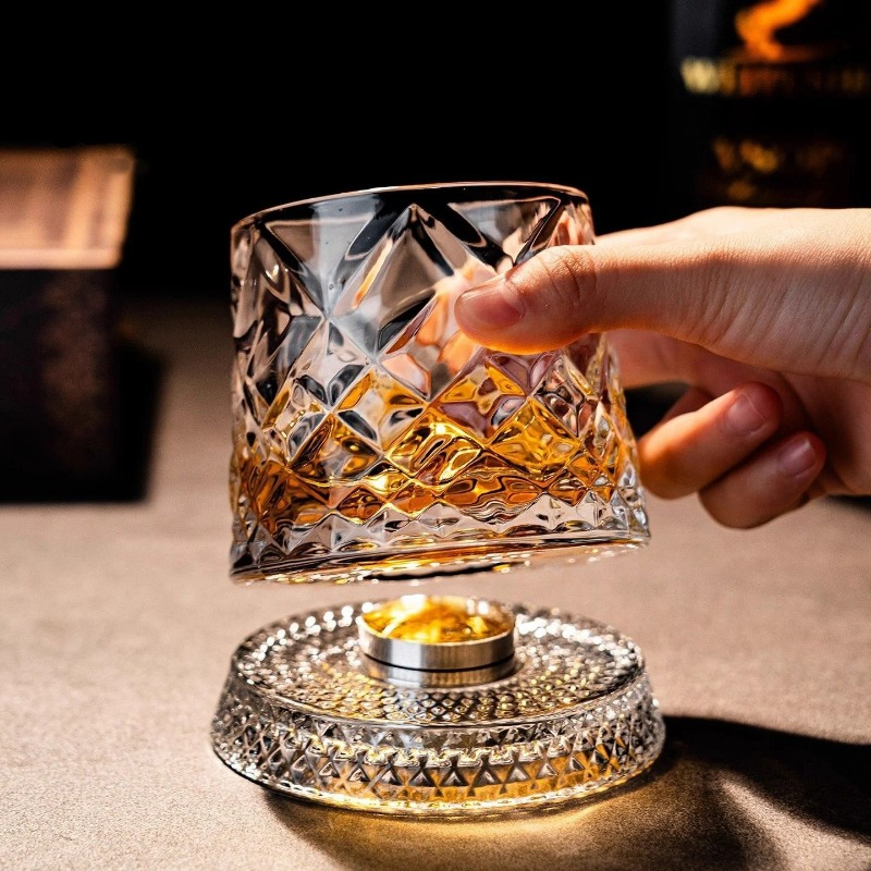 Rotating Whisky Glasses with G - Yamazaki Home Bathroom Storage 评论和价格