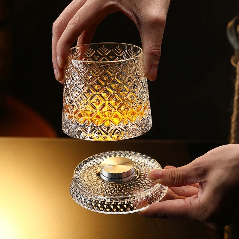 Rotating Whisky Glasses with G - Yamazaki Home Bathroom Storage 评论和价格