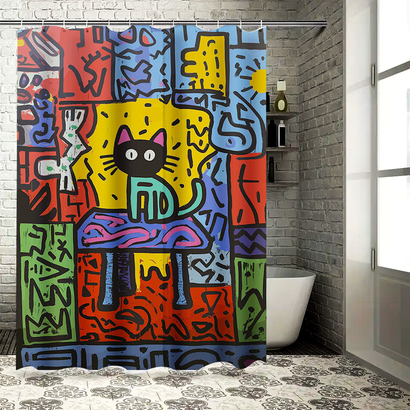 Bright Graffiti Abstract Cat S - Home Bathroom Remodel 评论和价格
