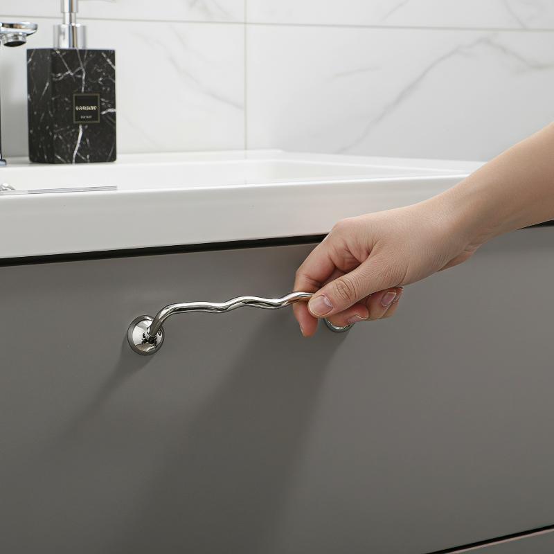 Rust Resistant Sleek Wavy Cabi - Home Bathroom Remodel 评论和价格