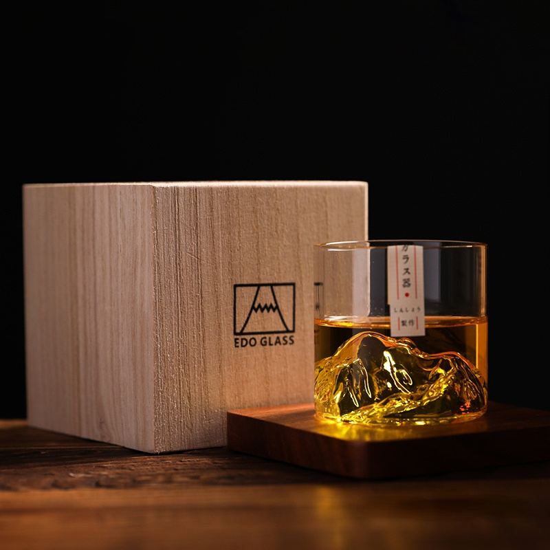 Japan 3D Mountain Whiskey Glas - Yamazaki Home Bathroom Storage 评论和价格