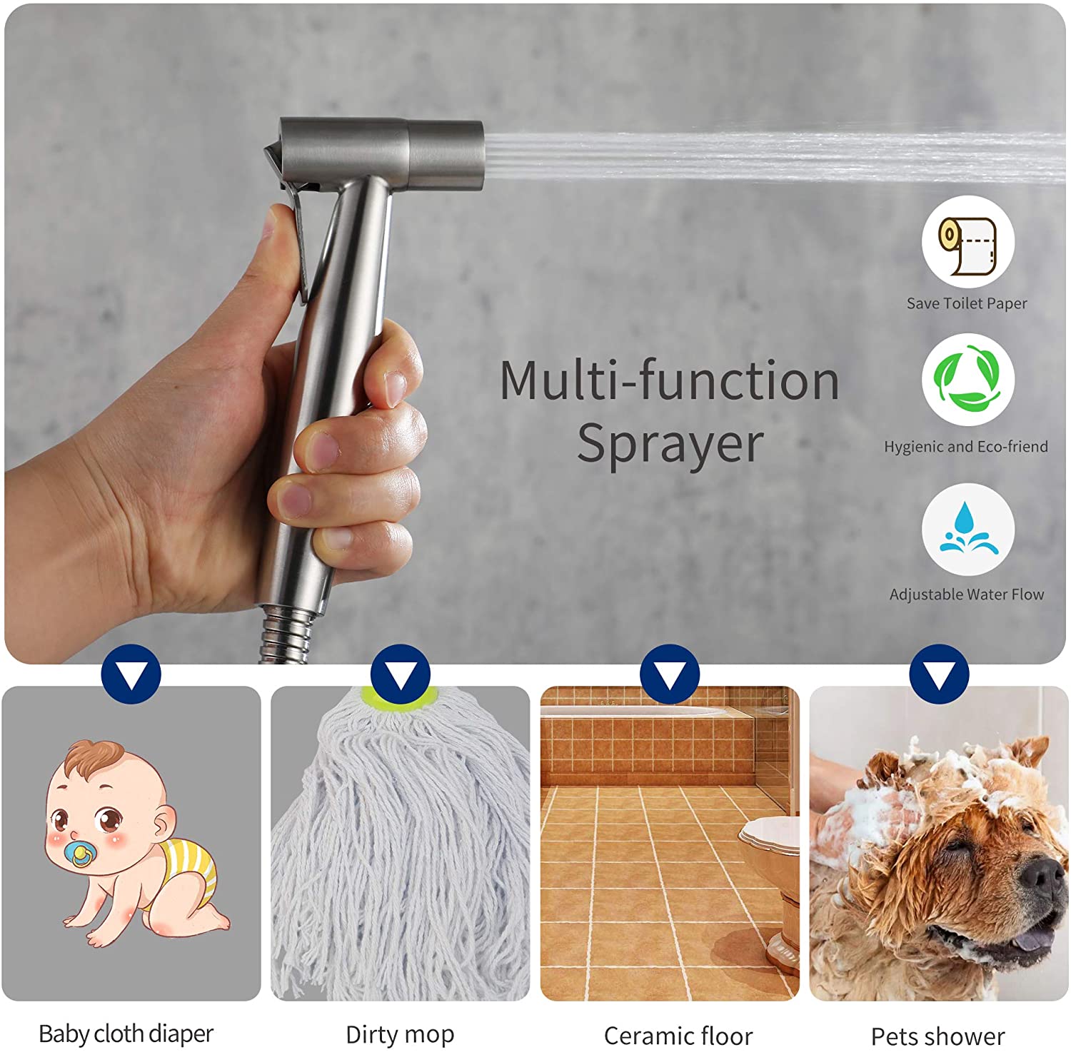 Handheld Toilet Bidet Sprayer  - Home Bathroom Cleaning Kit 评论和价格