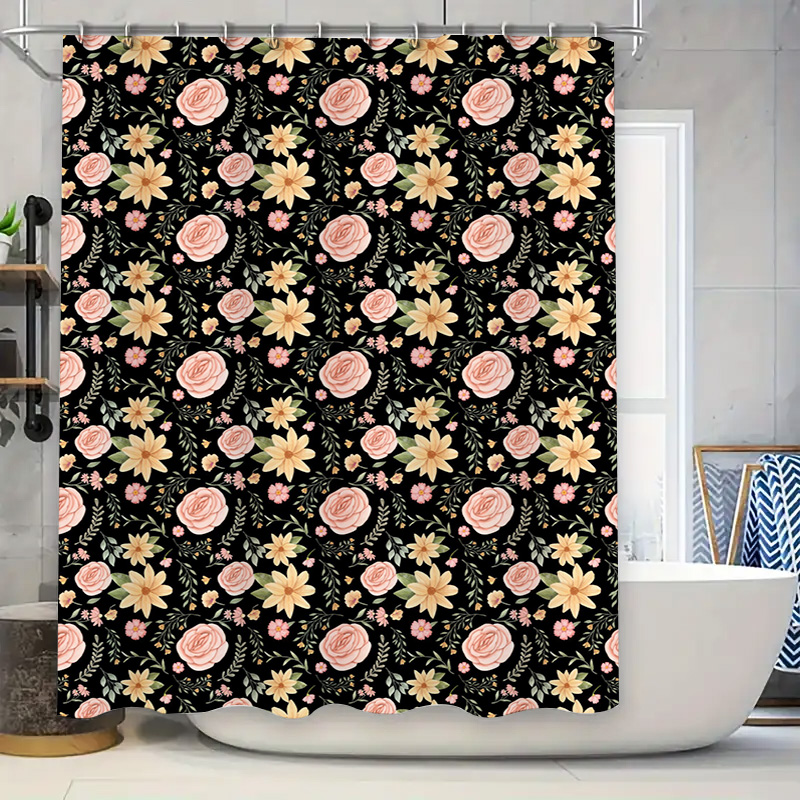 Black White Patterned Shower C - Home Bathroom Remodel 评论和价格