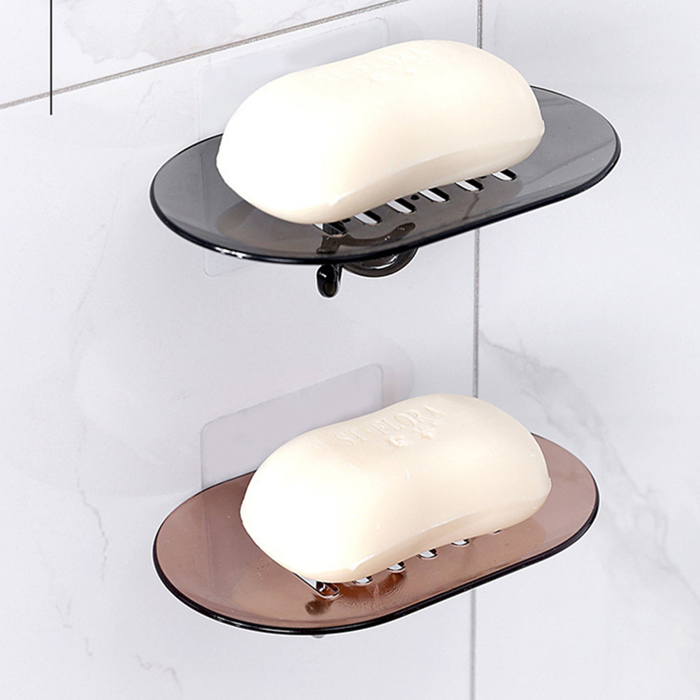 2Pcs Adhesive Free Suction Soa - Glass Soap Dish 评论和价格