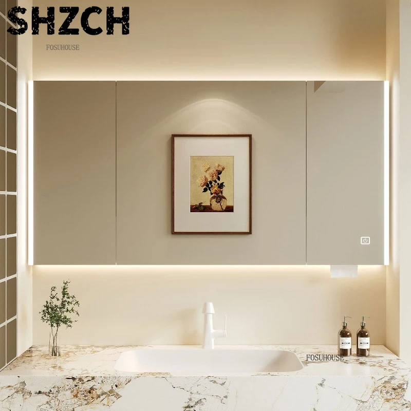 Modern Thickened Bathroom Mirr - Home Bathroom Cabinets 评论和价格