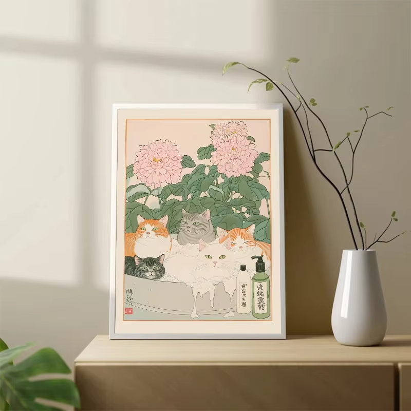 Frameless Cat in the Bathtub J - Home Bathroom Toilet 评论和价格