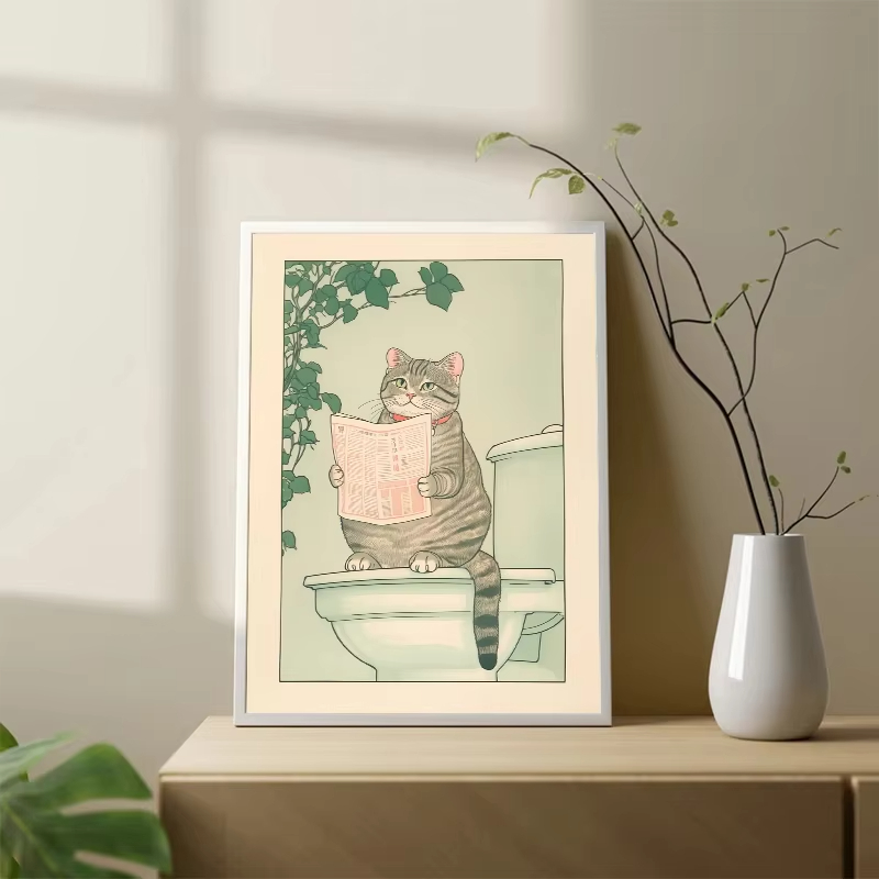 Frameless Cat in the Bathtub J - Home Bathroom Toilet 评论和价格