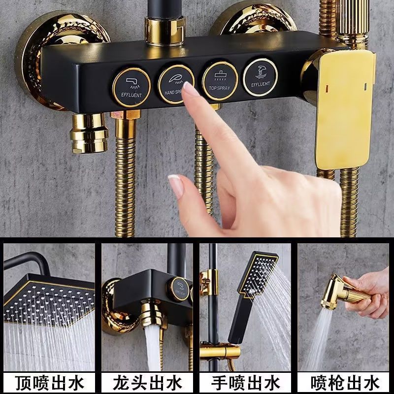 Black Gold Stainless Steel Sho - Home Bathroom Equipment 评论和价格