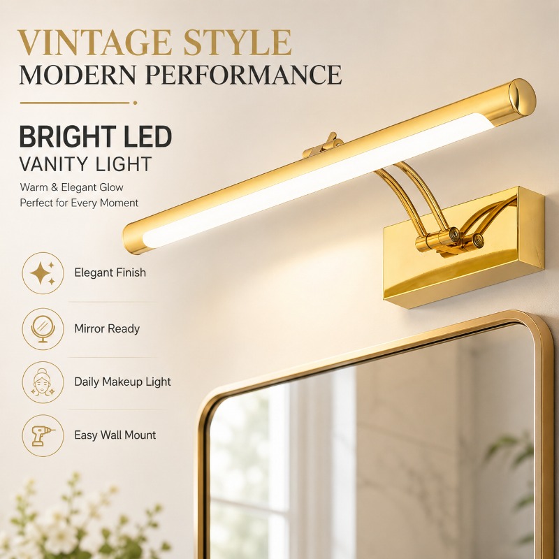 40cm 55cm 70cm Vintage LED Van - Home Bathroom Cabinets 评论和价格