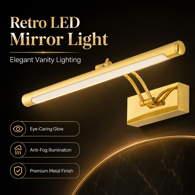 40cm 55cm 70cm Vintage LED Van - Home Bathroom Cabinets 评论和价格