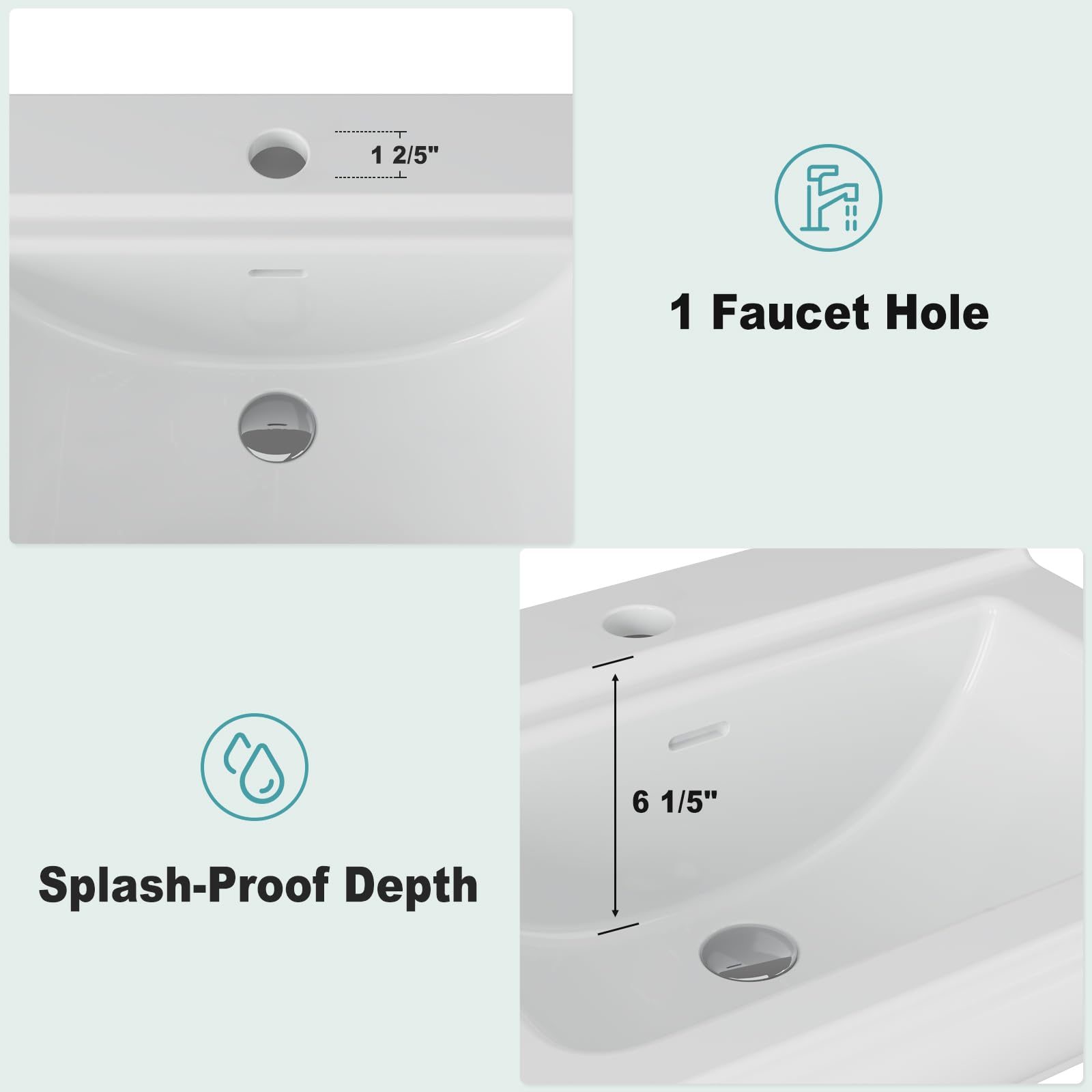 Pedestal Sink Square Ceramic B - Home Bathroom Remodel 评论和价格