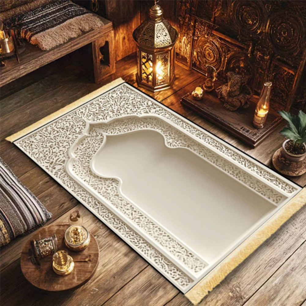 VIKAMA Islamic Prayer Rug With - Home Bathroom Door Design 评论和价格
