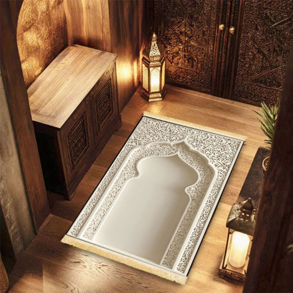 VIKAMA Islamic Prayer Rug With - Home Bathroom Door Design 评论和价格