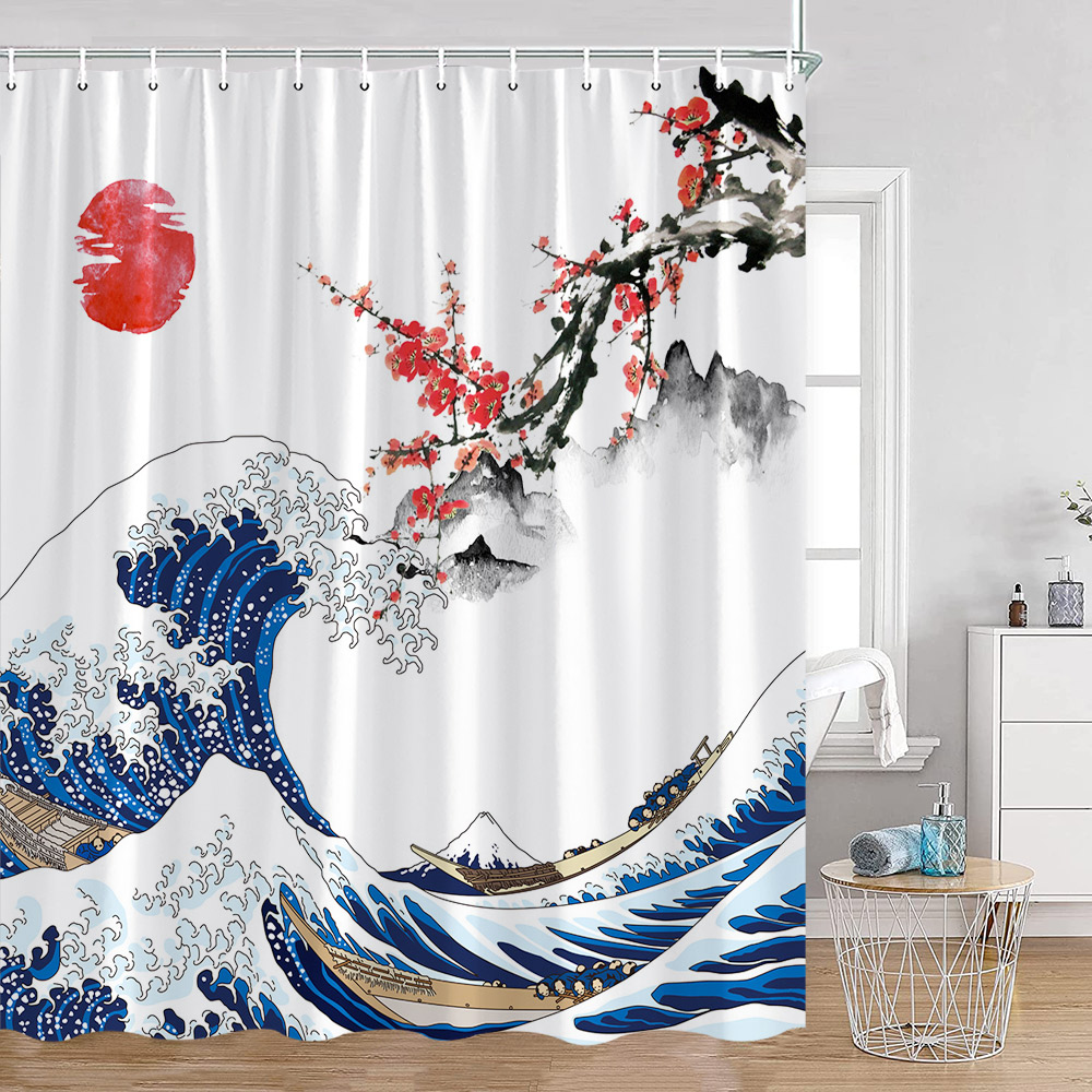 Japanese Style Shower Curtains - Japan Bathroom.Home 评论和价格