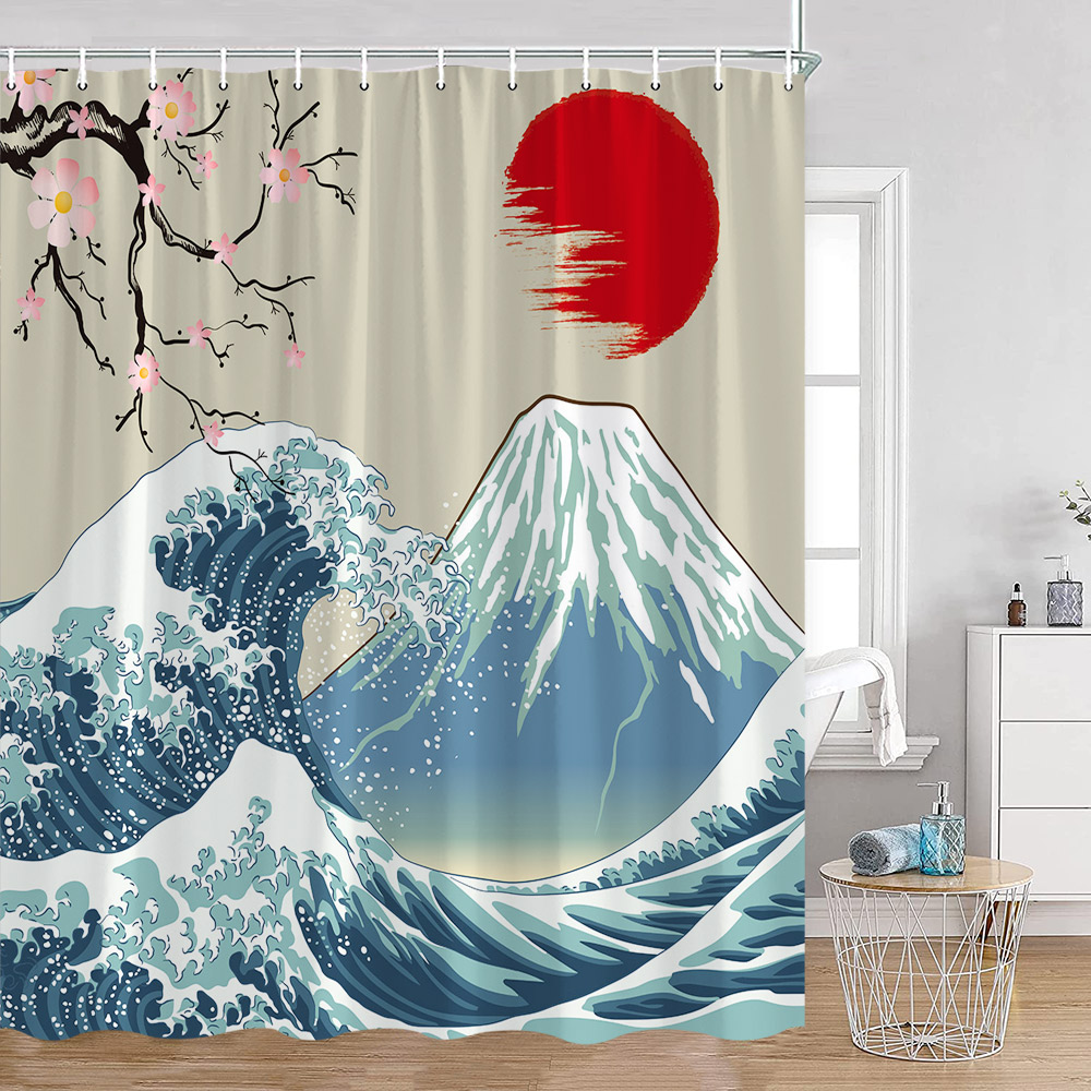 Japanese Style Shower Curtains - Japan Bathroom.Home 评论和价格