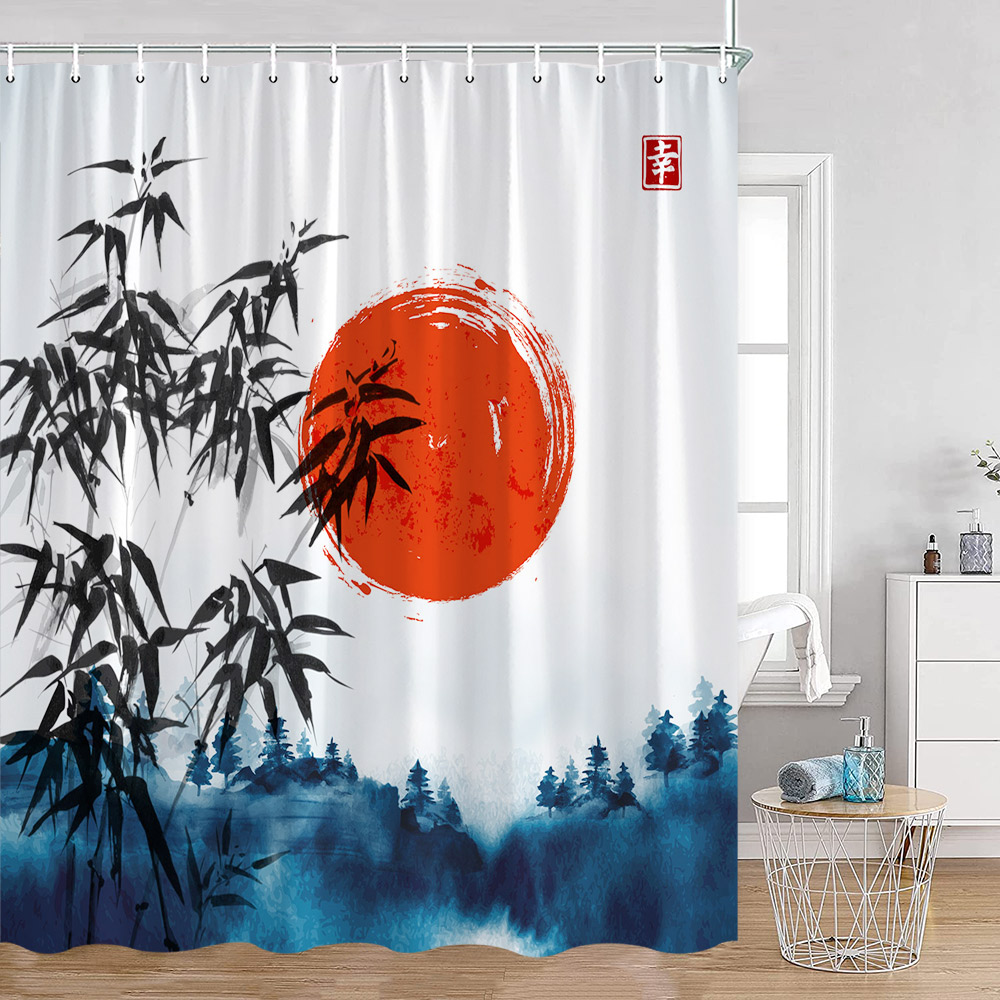 Japanese Style Shower Curtains - Japan Bathroom.Home 评论和价格