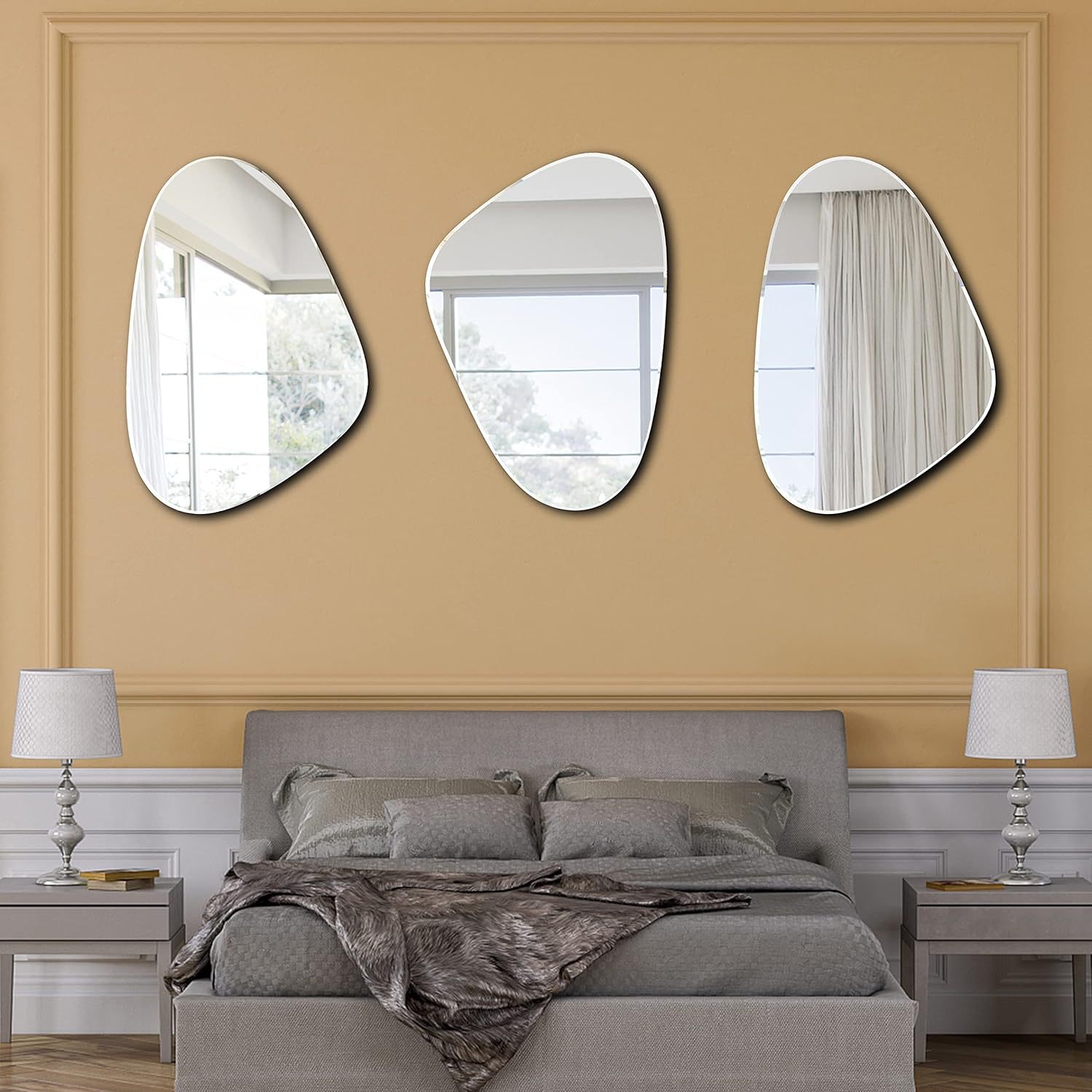 Irregular Bathroom Wall Mirror - Home Goods Bathroom Mirrors 评论和价格