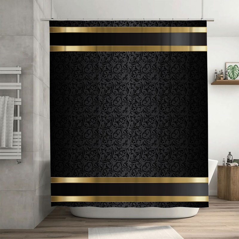 Luxury Black & Gold Bathroom S - Zara Home Bathroom Mat 评论和价格