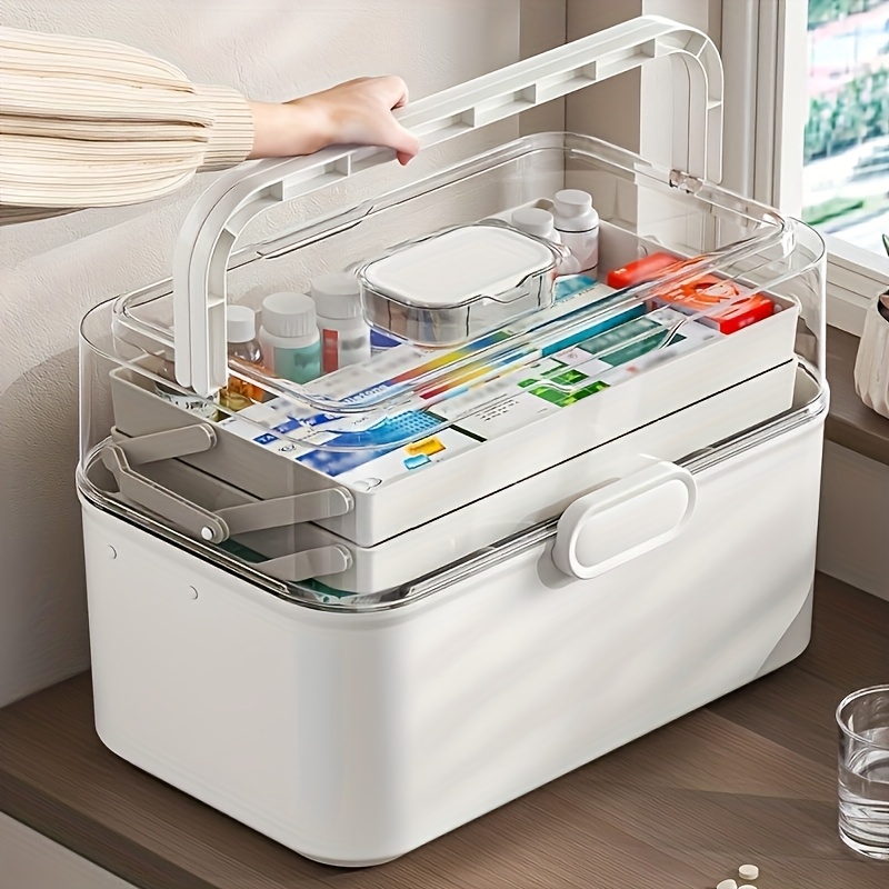 Large Capacity Clear Lid Medic - Home Bathroom Cabinets 评论和价格